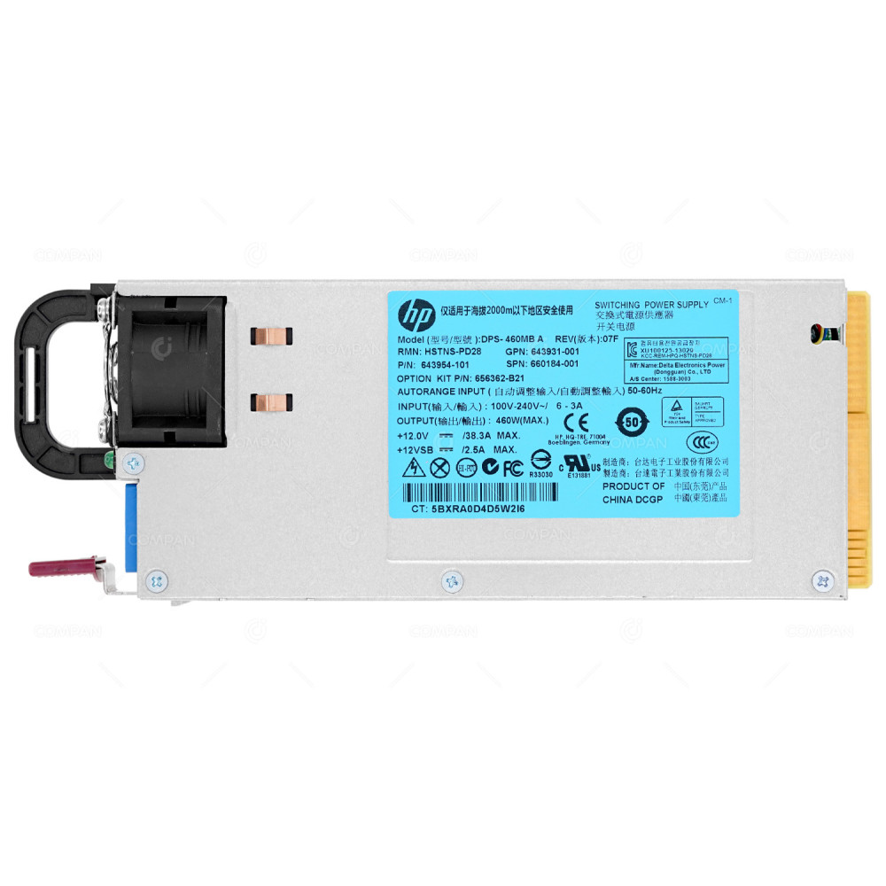 660184-001 HP 460W POWER SUPPLY PLATINUM FOR HP PROLIANT DL380 G8